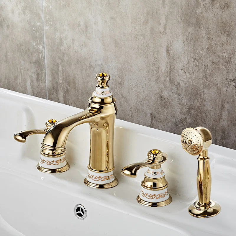 Rose Gold Rotate Bathtub Faucet Set Black Wash Basin Faucet Bathroom Accessories Luxury Home Improvement Grifo Mixer Tap EH50BF
Rose Gold Rotate Bathtub Faucet Set Black Wash Basin Faucet Bathroom Accessories Luxury Home Improvement Grifo Mixer Tap EH50BF