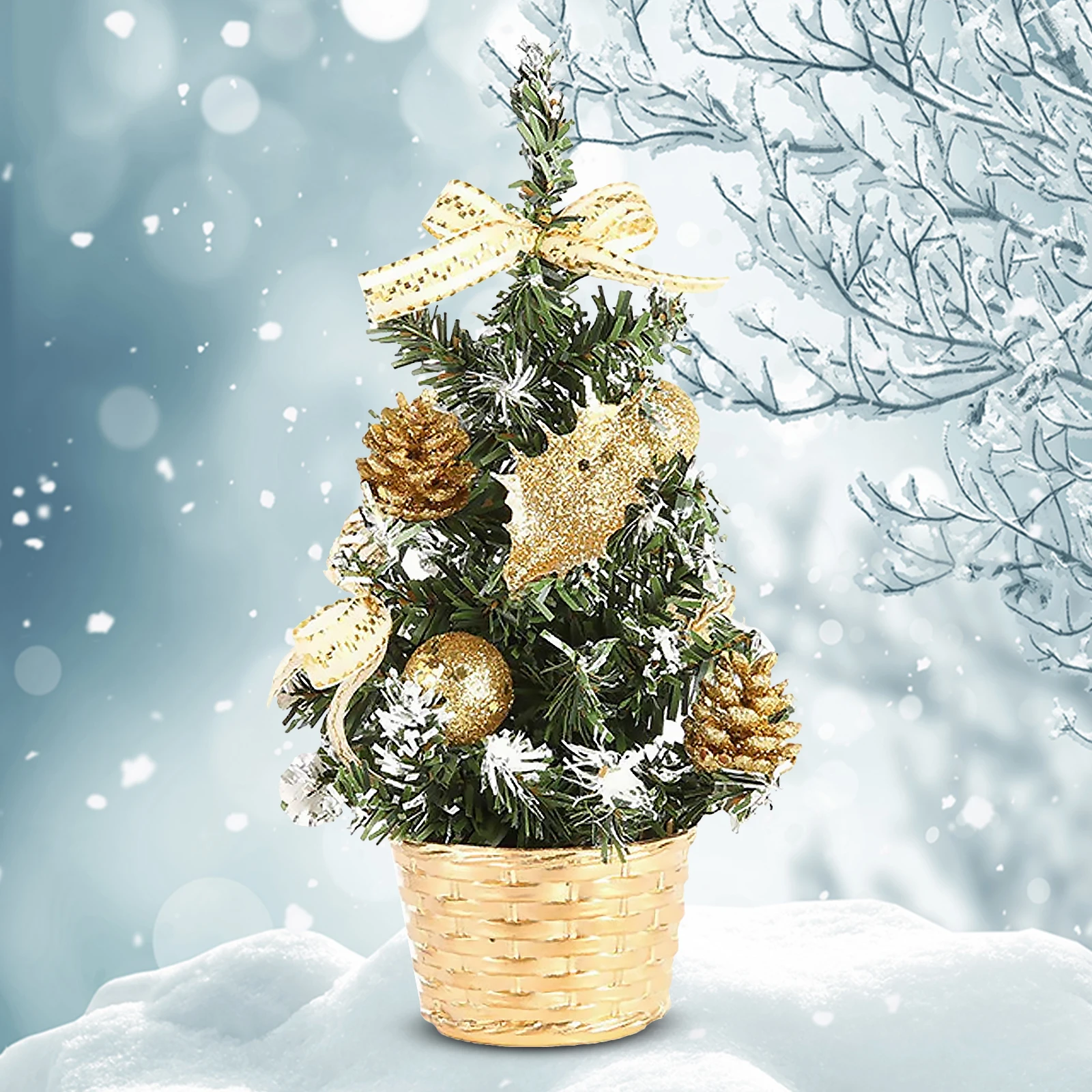 Tabletop Christmas Tree - Mini Artificial Christmas Tree with Bow & Ball, Table Top Desk Classic Series, Miniature Sisal
Tabletop Christmas Tree - Mini Artificial Christmas Tree with Bow & Ball, Table Top Desk Classic Series, Miniature Sisal