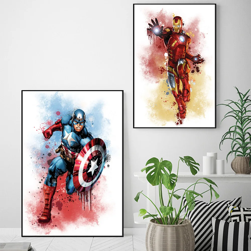 Marvel Canvas Paintings Avengers America Poster Super Hero Watercolor Painting Mural Art Picture for Living Room Home Decoration
Marvel Canvas Paintings Avengers America Poster Super Hero Watercolor Painting Mural Art Picture for Living Room Home Decoration