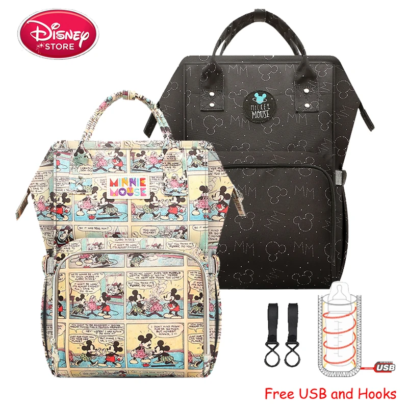 Disney Mickey Mouse Mummy Diaper Bags with USB Charging for Baby Care Nappy Nursing Bag Travel Maternity Backpack Handbag
Disney Mickey Mouse Mummy Diaper Bags with USB Charging for Baby Care Nappy Nursing Bag Travel Maternity Backpack Handbag