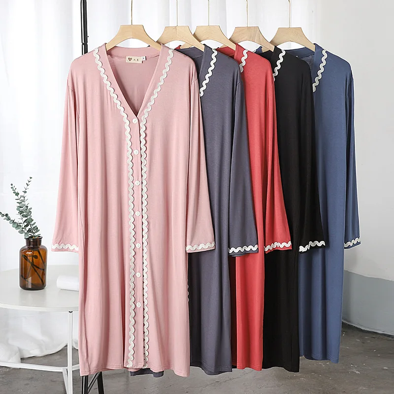 2021 New Spring Summer Cotton Nightgown Women Nightdress Sleepwear Long Sleeve Night Dress Female Nighties Nightwear
2021 New Spring Summer Cotton Nightgown Women Nightdress Sleepwear Long Sleeve Night Dress Female Nighties Nightwear