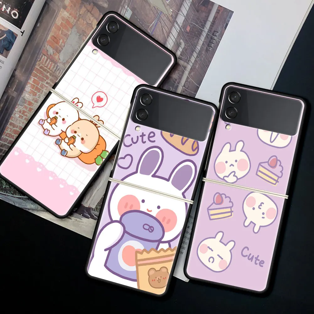 Case For Samsung Galaxy Z Flip 3 5G PC Hard Cell Phone Cover ZFlip 6.7" Black Segmented Protect Coque Cartoon Rabbit Cute
Case For Samsung Galaxy Z Flip 3 5G PC Hard Cell Phone Cover ZFlip 6.7" Black Segmented Protect Coque Cartoon Rabbit Cute