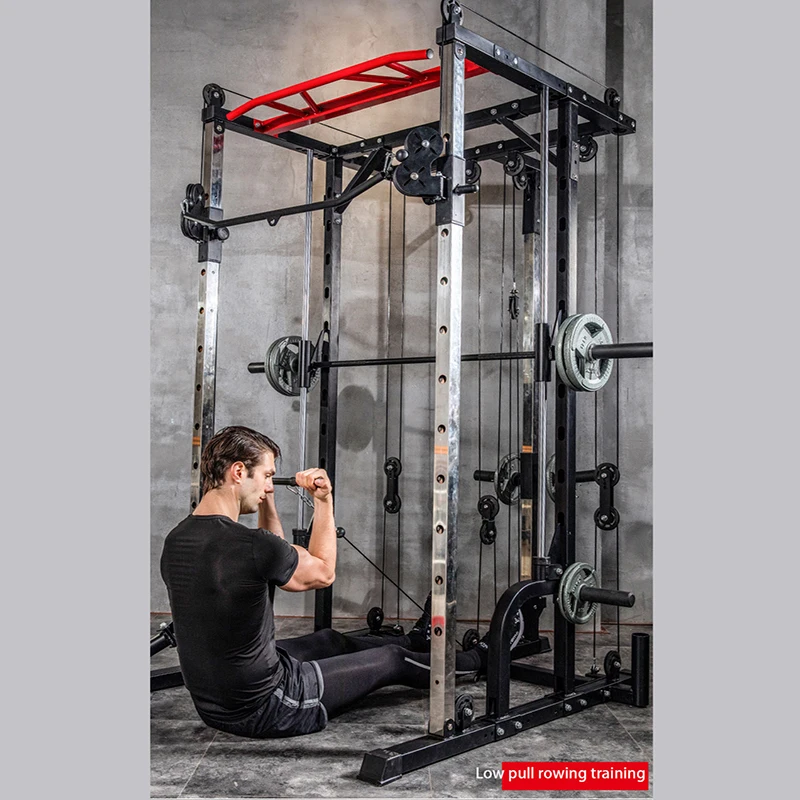 Стальная стойка для приседаний Smith Machine тренажер фитнеса комплексное устройство