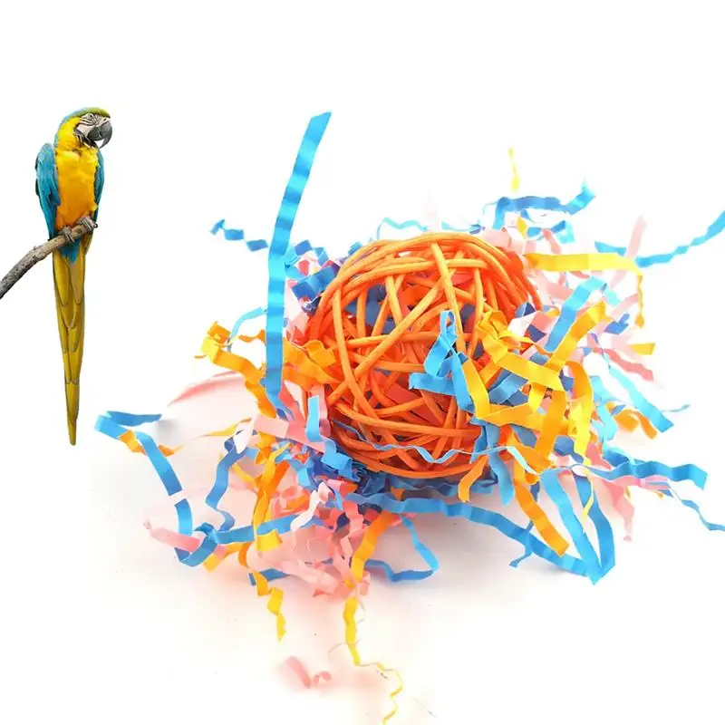 1 Pcs Bird Chewing Toy Natural Rattan Paper Ball Parrot Bite Toy Creative Parakeet Cage Hanging Shredder Foraging Toys Supplies
1 Pcs Bird Chewing Toy Natural Rattan Paper Ball Parrot Bite Toy Creative Parakeet Cage Hanging Shredder Foraging Toys Supplies