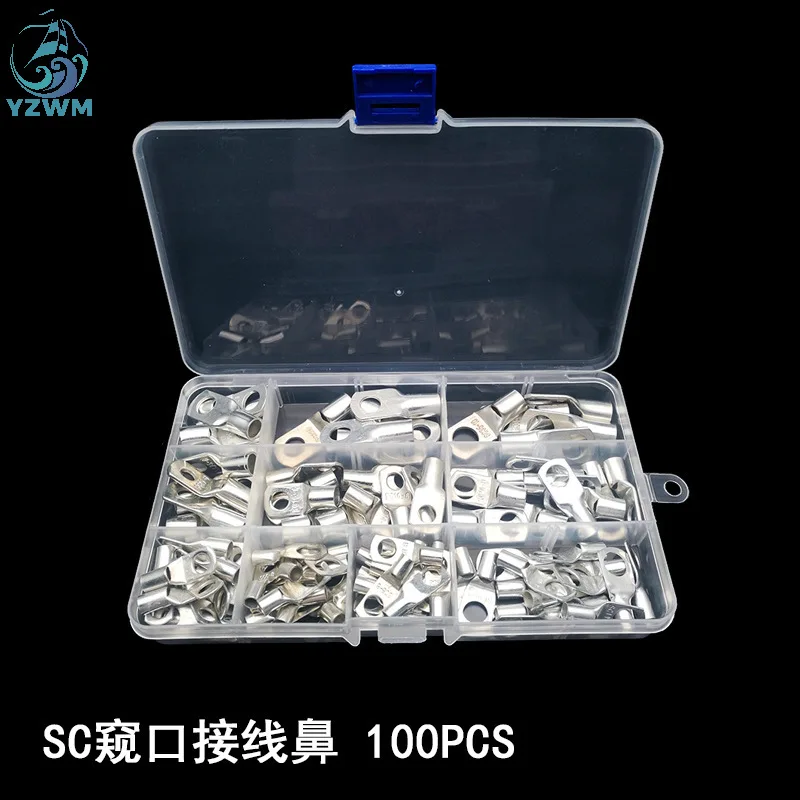 YZWM 100pcs SC Series Peep Copper Nose Copper Terminal SC35 Box Type Crimping Terminal Wire Connector Crimping Head
YZWM 100pcs SC Series Peep Copper Nose Copper Terminal SC35 Box Type Crimping Terminal Wire Connector Crimping Head