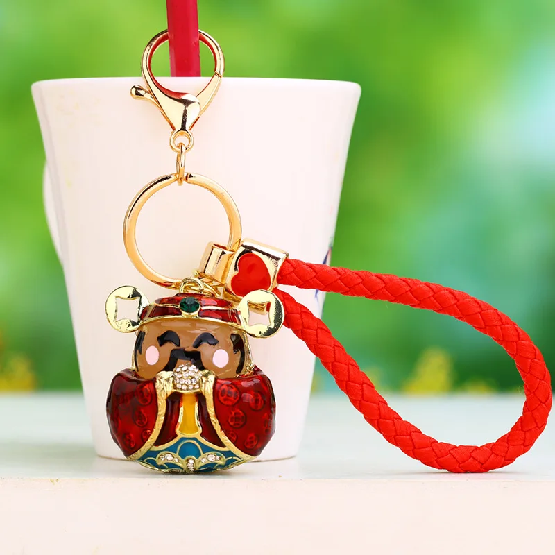 New woven rope car key chain Korean lovely birthday gift creative bag pendant metal ring foreign trade customized | Автомобили и