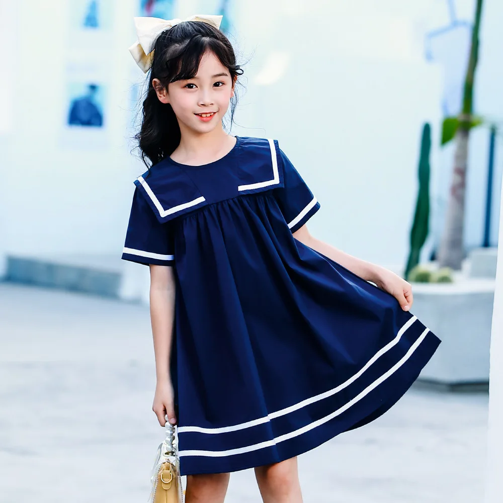 Girls Navy Dress New Style 2021 Summer Cotton Teen Kids Princess Dress for Girls Clothes College Style Children's Clothing
Girls Navy Dress New Style 2021 Summer Cotton Teen Kids Princess Dress for Girls Clothes College Style Children's Clothing
