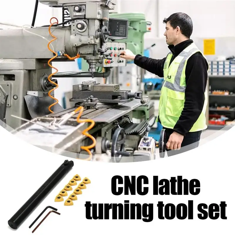 Lathe Turning Tool Boring Bar Holder and 10pcs WNMG080404 Carbide Insert and 2 Hex Wrench
Lathe Turning Tool Boring Bar Holder and 10pcs WNMG080404 Carbide Insert and 2 Hex Wrench