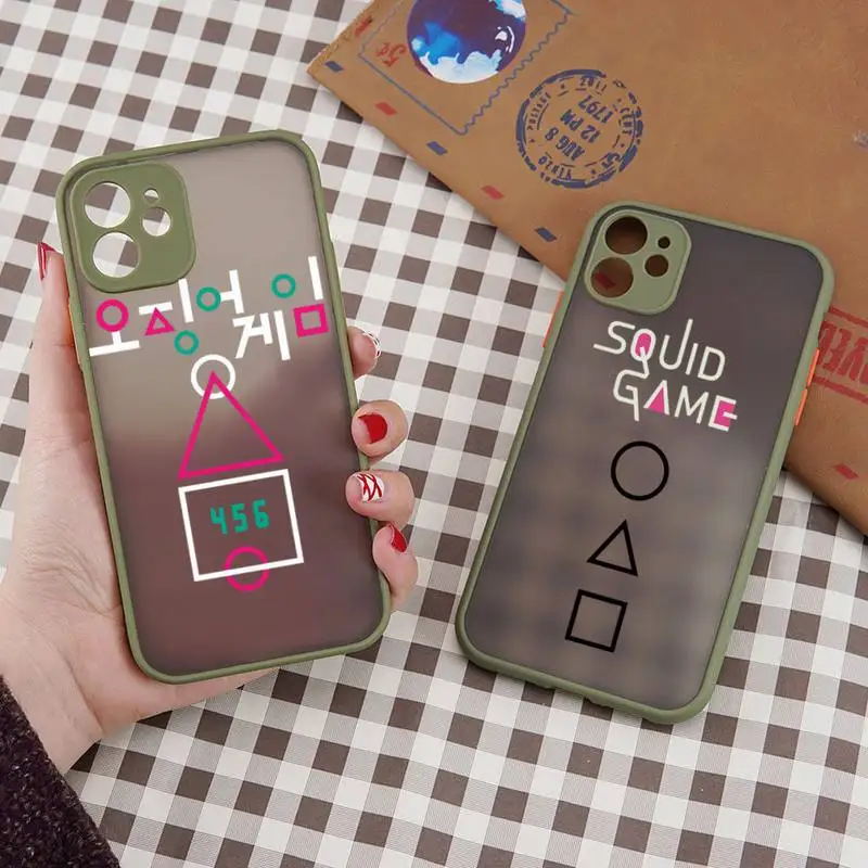 Squid Game Phone Case For iPhone 12 11 Mini Pro XR XS Max 7 8 Plus X Matte transparent Back Cover
Squid Game Phone Case For iPhone 12 11 Mini Pro XR XS Max 7 8 Plus X Matte transparent Back Cover