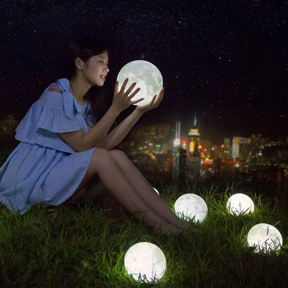 3D Print Moon LED Night Light Dimmable Touch USB Rechargeable Bedside Table Lamp Home Room Decorative Moon Lamp Children Gift
3D Print Moon LED Night Light Dimmable Touch USB Rechargeable Bedside Table Lamp Home Room Decorative Moon Lamp Children Gift