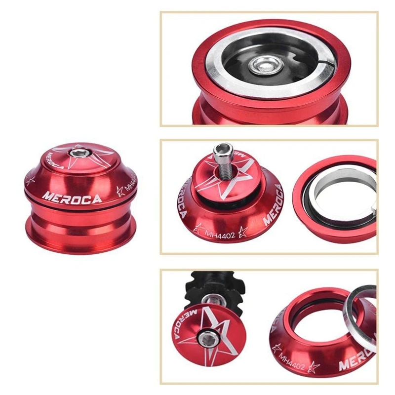 MEROCA 2 Pcs Bicycle Headset Cycling Sealed Bearings 44mm 28.6mm Bike Internal Front Fork Accessories, Red & Black
MEROCA 2 Pcs Bicycle Headset Cycling Sealed Bearings 44mm 28.6mm Bike Internal Front Fork Accessories, Red & Black