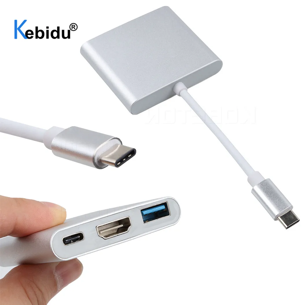 Kebidu USB 3 0 Тип C до 4K адаптер конвертер HDMI подходит для мужчин и женщин Hub Macbook Air