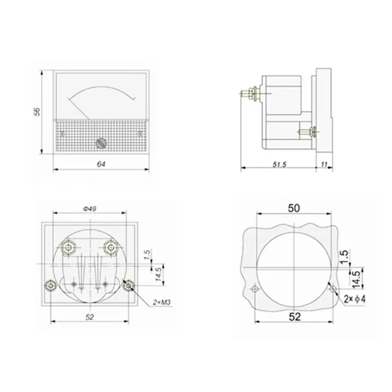 85L1 AC Panel Meter Analog Panel Ammeter Dial Current Gauge Pointer Ammeter
85L1 AC Panel Meter Analog Panel Ammeter Dial Current Gauge Pointer Ammeter