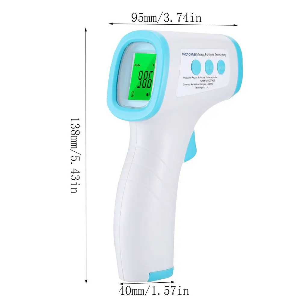 Forehead Non-contact Infrared body Thermometer ABS for Adults and Children with Lcd Display Digital Laser Temperature Tool 1set 
Forehead Non-contact Infrared body Thermometer ABS for Adults and Children with Lcd Display Digital Laser Temperature Tool 1set