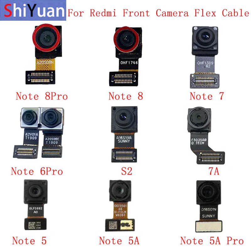 

Front Camera Flex Cable For Xiaomi Redmi Note 8 8Pro 7 6Pro 5 5A 5A Pro S2 7A Small Camera Module Repair Replacement Parts