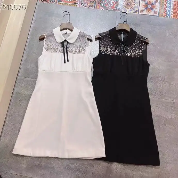 2021 New Summer Women Mini Dress Vestidos Tank Sexy Diamonds Sleeveless Black / White Celebrity Runway Party Dress
2021 New Summer Women Mini Dress Vestidos Tank Sexy Diamonds Sleeveless Black / White Celebrity Runway Party Dress