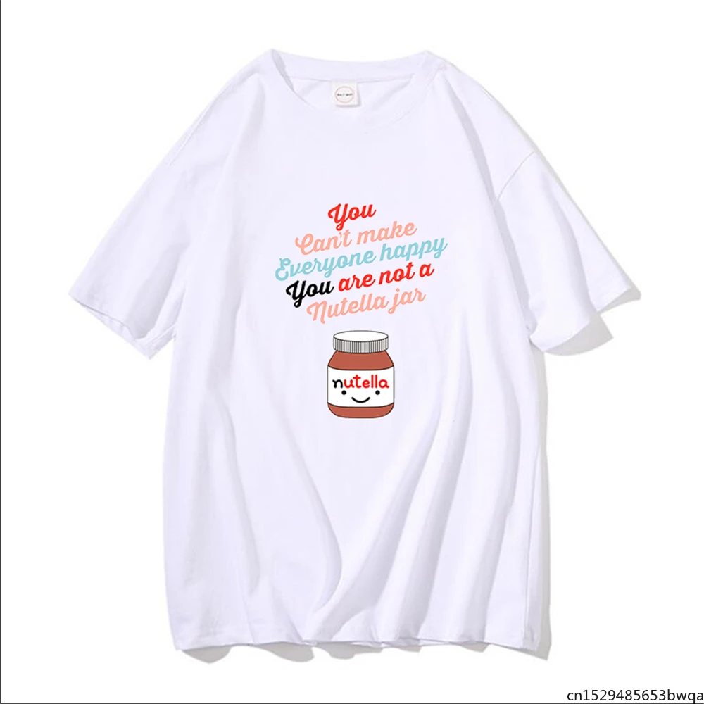 Nutella милый Harajuku модная летняя Aldult Футболка женская повседневная с коротким рукавом Свободные Пары
Nutella милый Harajuku модная летняя Aldult Футболка женская повседневная с коротким рукавом Свободные Пары