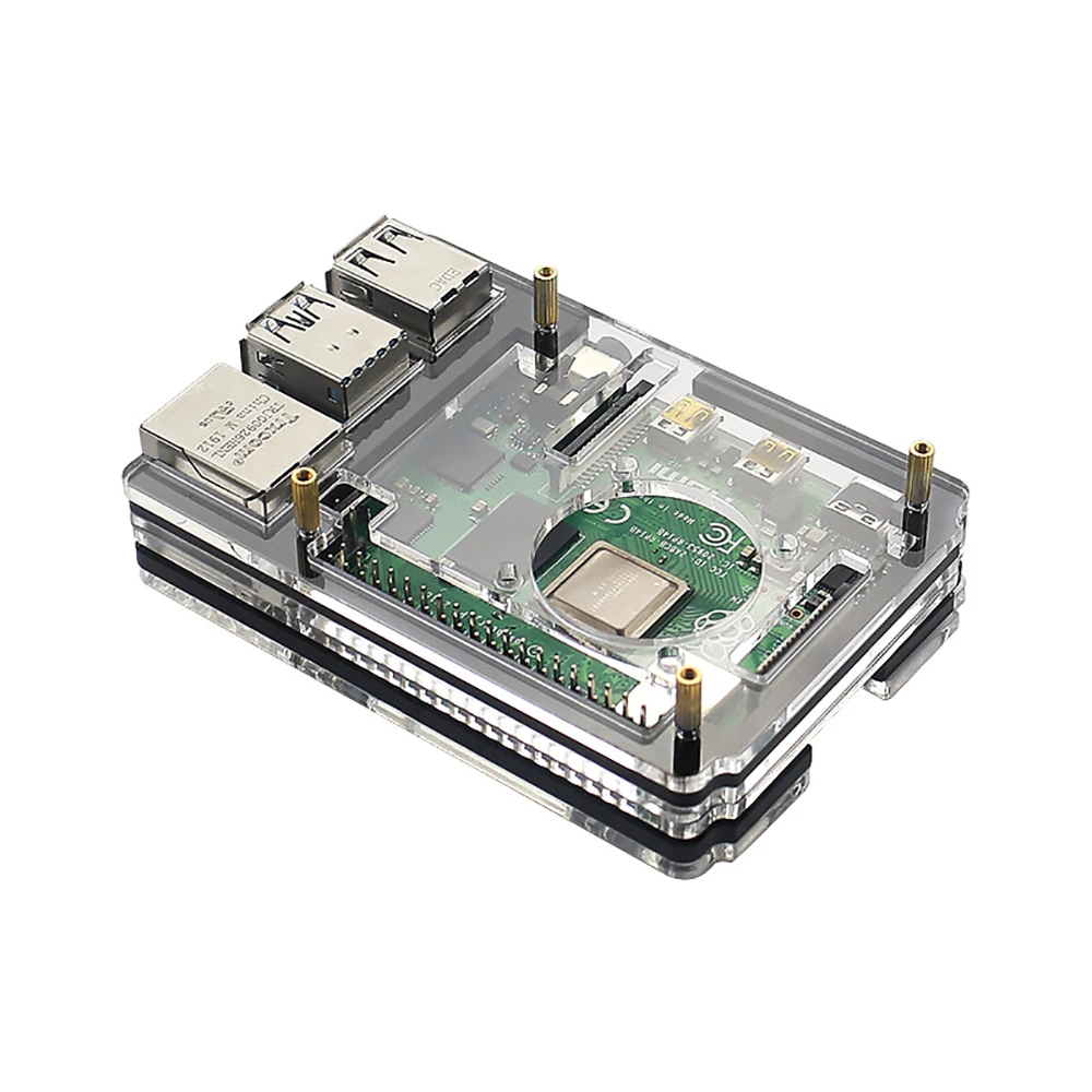 6-слойный акриловый чехол RELKA R66 для Raspberry Pi 4, чехол с прозрачной оболочкой и синими светодиодами, с охлаждающим вентилятором для Raspberry Pi 4
6-слойный акриловый чехол RELKA R66 для Raspberry Pi 4, чехол с прозрачной оболочкой и синими светодиодами, с охлаждающим вентилятором для Raspberry Pi 4