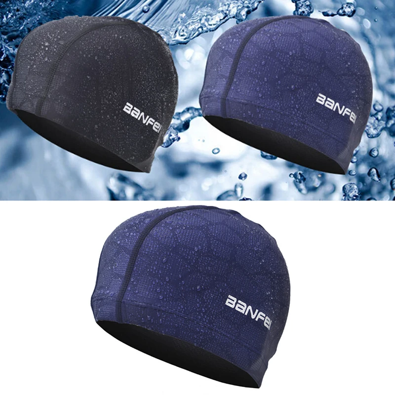 Шапка для плавания и бассейна водонепроницаемая эластичная кепка защиты ушей