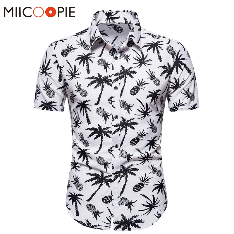 Beach Design Short Sleeved Chemise Homme Pineapple Coconut Tree Printting Loose Hawaiian Shirt Men Brand Mens Holiday Clothing
Beach Design Short Sleeved Chemise Homme Pineapple Coconut Tree Printting Loose Hawaiian Shirt Men Brand Mens Holiday Clothing
