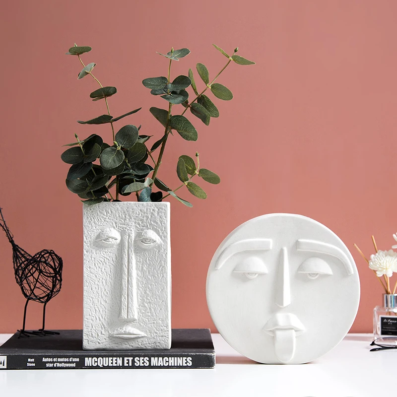 Wedding Vases for Flowers Nordic Home Decoration Accessories Modern Flower Vase Ceramic Human Face Vases Living Room Decoration
Wedding Vases for Flowers Nordic Home Decoration Accessories Modern Flower Vase Ceramic Human Face Vases Living Room Decoration