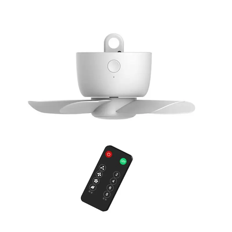 8000mAh USB Rechargeable Remote Control Timing 4 Gears Ceiling Fan for Tent Bed
8000mAh USB Rechargeable Remote Control Timing 4 Gears Ceiling Fan for Tent Bed