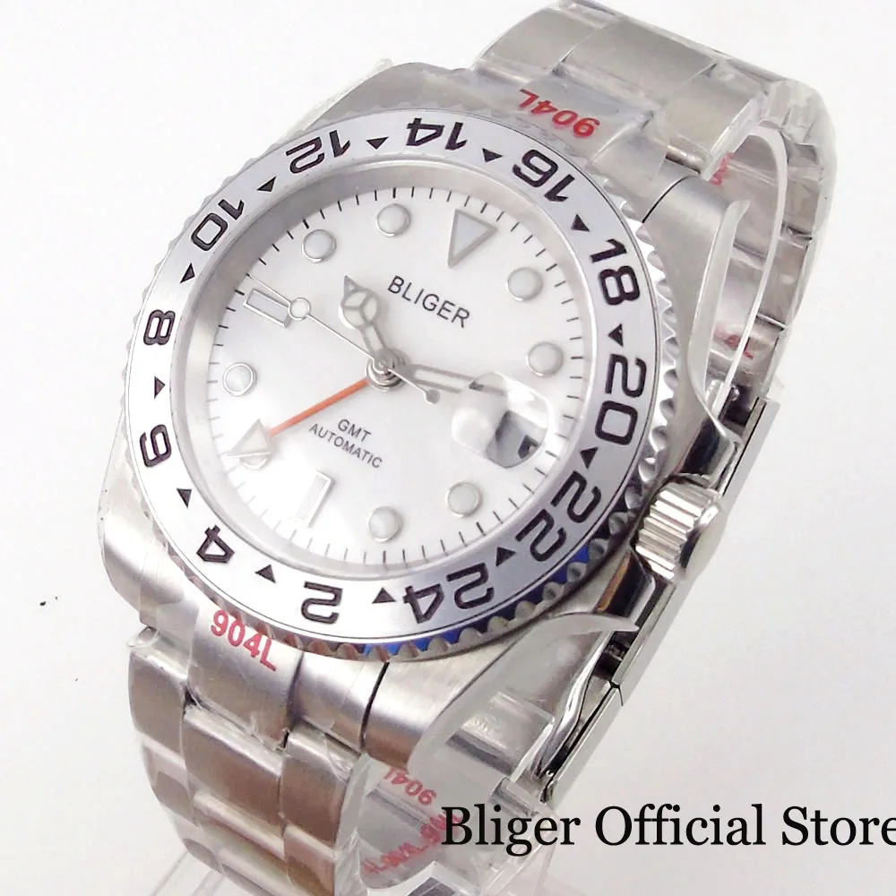Мужские механические часы марки BLIGER белого цвета GMT 40 мм стальной матовый браслет устрицы отвертка Корона сапфировое стекло с лупой
Мужские механические часы марки BLIGER белого цвета GMT 40 мм стальной матовый браслет устрицы отвертка Корона сапфировое стекло с лупой