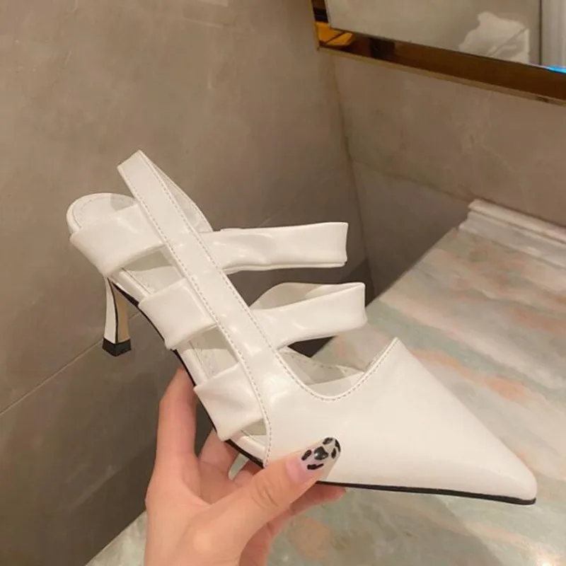 Women 2021 Pointed Toe Hollow Out Sandals Female Summer Elastic Band Thin High Heel Dress Sandals Ladies Casual Party Shoes
Women 2021 Pointed Toe Hollow Out Sandals Female Summer Elastic Band Thin High Heel Dress Sandals Ladies Casual Party Shoes