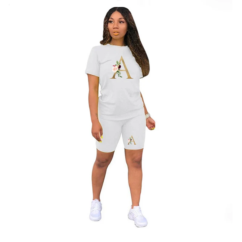 Two Piece Set Women Tracksuit o Neck Short Sleeve Outfits Sports Shorts Suits Print Letter Jogging Running Summer 2021
Two Piece Set Women Tracksuit o Neck Short Sleeve Outfits Sports Shorts Suits Print Letter Jogging Running Summer 2021