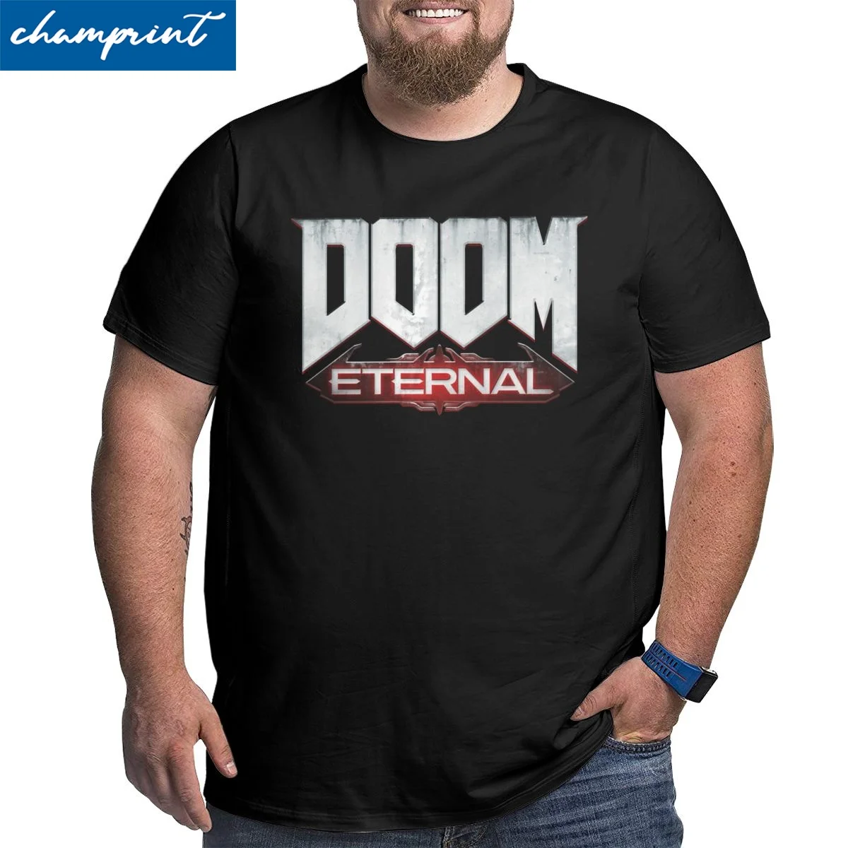 Doom Eternal Gaming T Shirt for Men 100% Cotton Humorous T-Shirt Round Neck Big Tall Tees Short Sleeve Clothes Large 4XL 5XL 6XL
Doom Eternal Gaming T Shirt for Men 100% Cotton Humorous T-Shirt Round Neck Big Tall Tees Short Sleeve Clothes Large 4XL 5XL 6XL