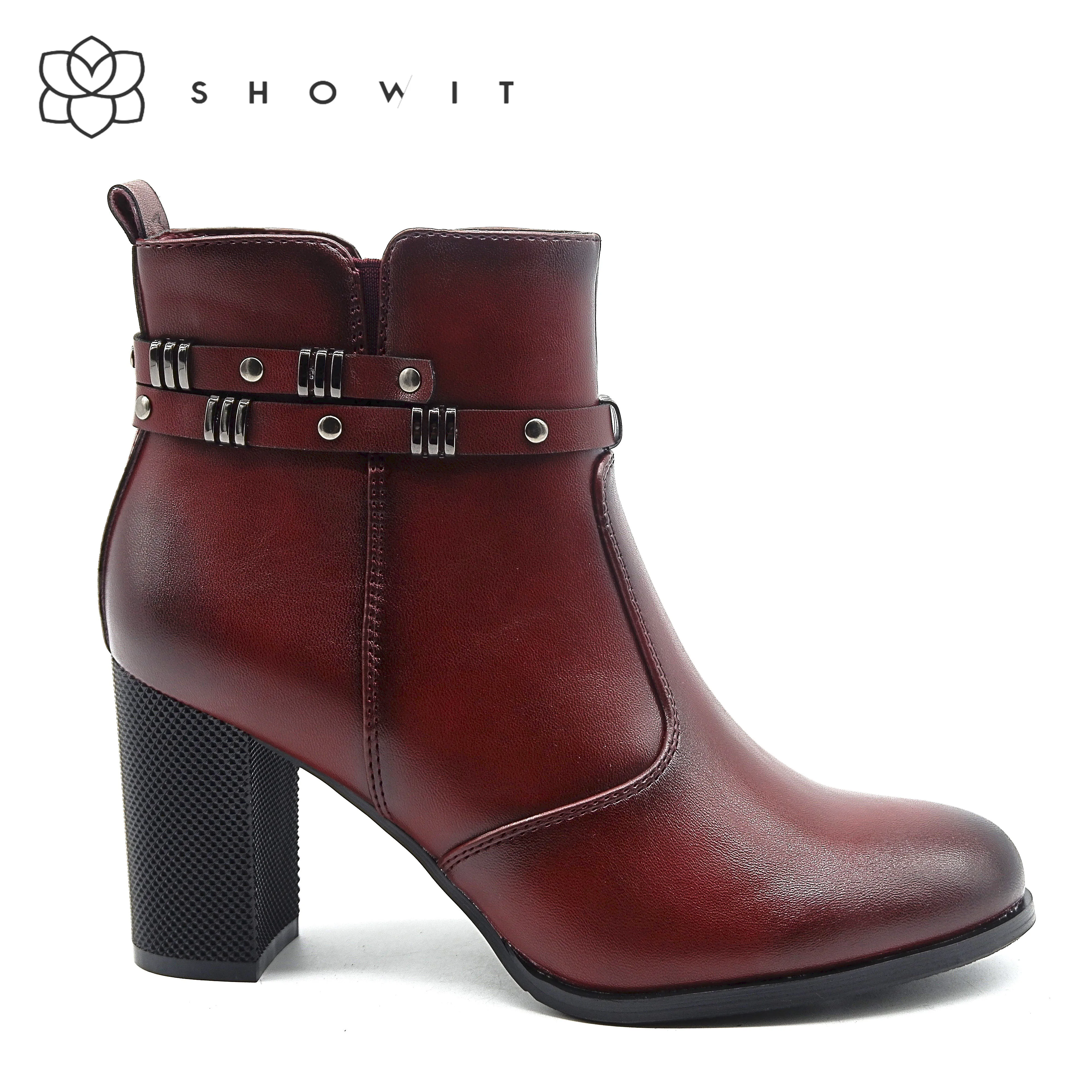 Женские ботинки с заклепками Nice Style, Классические осенние ботильоны на квадратном и высоком каблуке, удобная Осенняя женская обувь на молни... 
Женские ботинки с заклепками Nice Style, Классические осенние ботильоны на квадратном и высоком каблуке, удобная Осенняя женская обувь на молни...