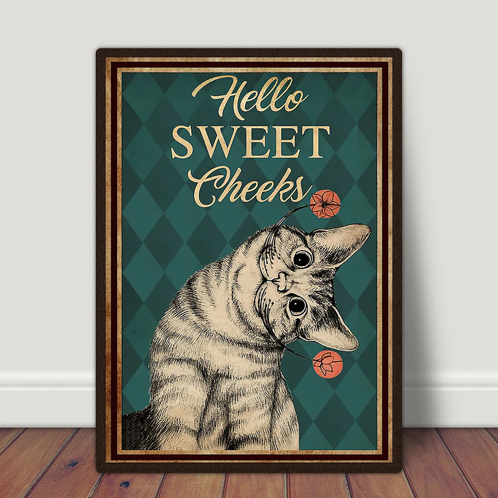 Hello Sweet Cheeks Poster Funny Cute Cat Canvas Prints Painting Cat Lovers Gift Retro Sign Wall Art Picture for Home Decor
Hello Sweet Cheeks Poster Funny Cute Cat Canvas Prints Painting Cat Lovers Gift Retro Sign Wall Art Picture for Home Decor