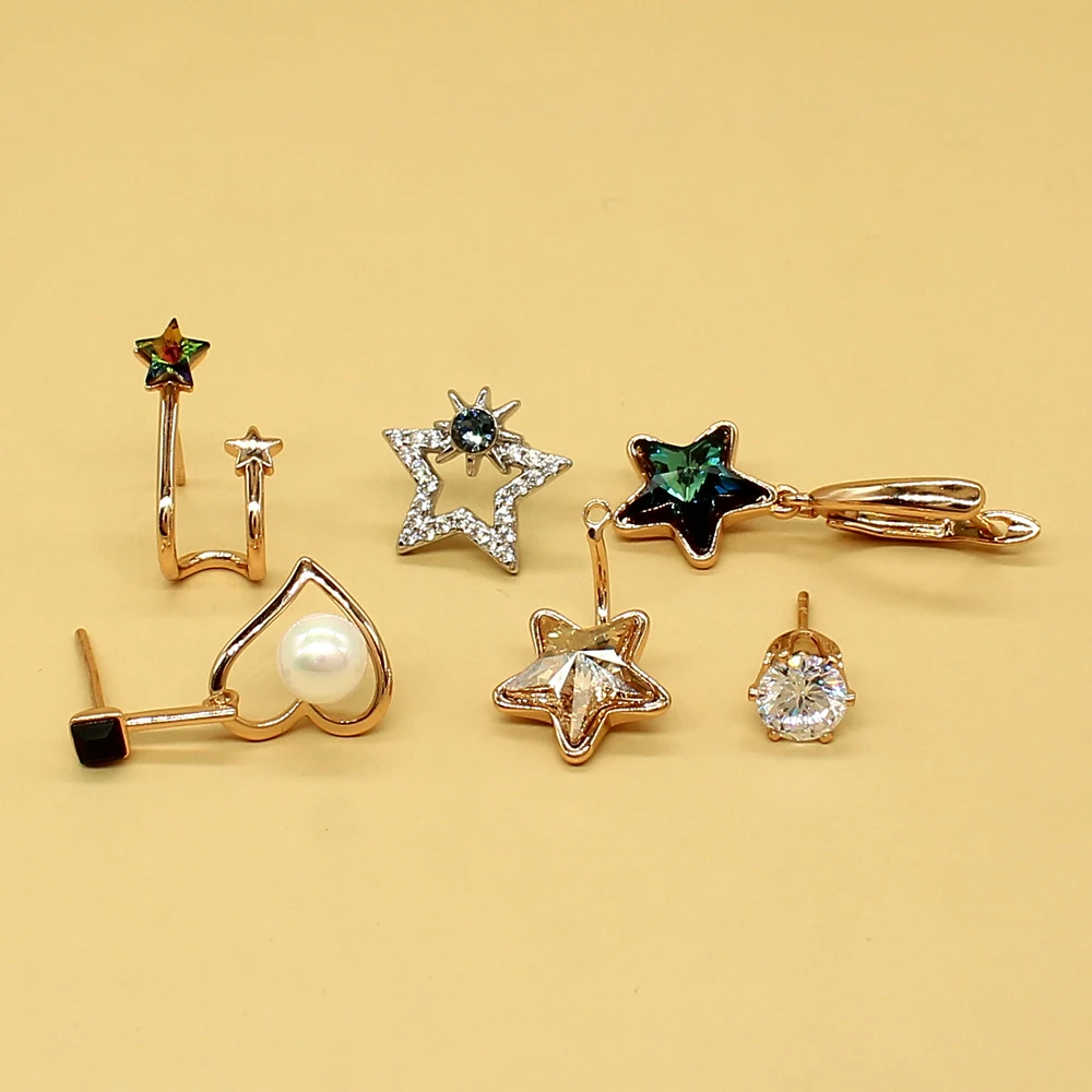 Elegant Beauty Two Ways to Wear Colorful Crystal Star Heart Shaped Pendant Stud Earrings Eardrop For Women Fashion Jewelry Gifts
Elegant Beauty Two Ways to Wear Colorful Crystal Star Heart Shaped Pendant Stud Earrings Eardrop For Women Fashion Jewelry Gifts