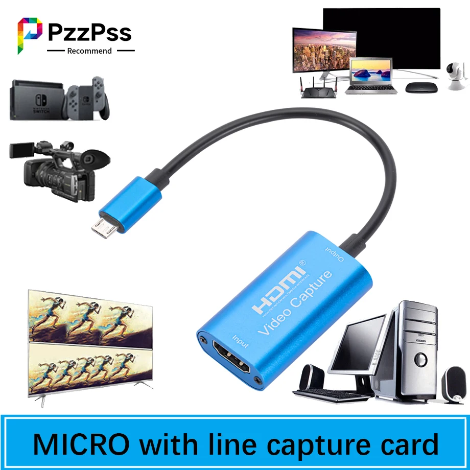 1080P HDMI compatible micro USB cable video capture card video recording HD game recording live streaming media broadcasting
1080P HDMI compatible micro USB cable video capture card video recording HD game recording live streaming media broadcasting