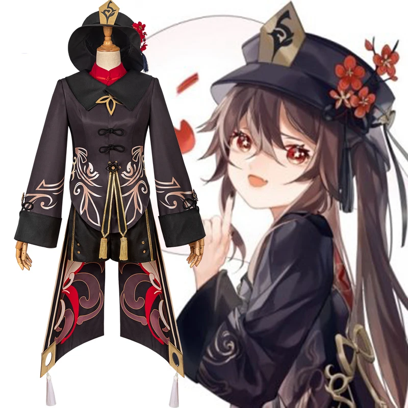 Hu Tao Cosplay Game Genshin Impact Costumes Halloween Hat Anime Women's Clothes Coat Shirt Shorts Project Prop Accessories Set
Hu Tao Cosplay Game Genshin Impact Costumes Halloween Hat Anime Women's Clothes Coat Shirt Shorts Project Prop Accessories Set