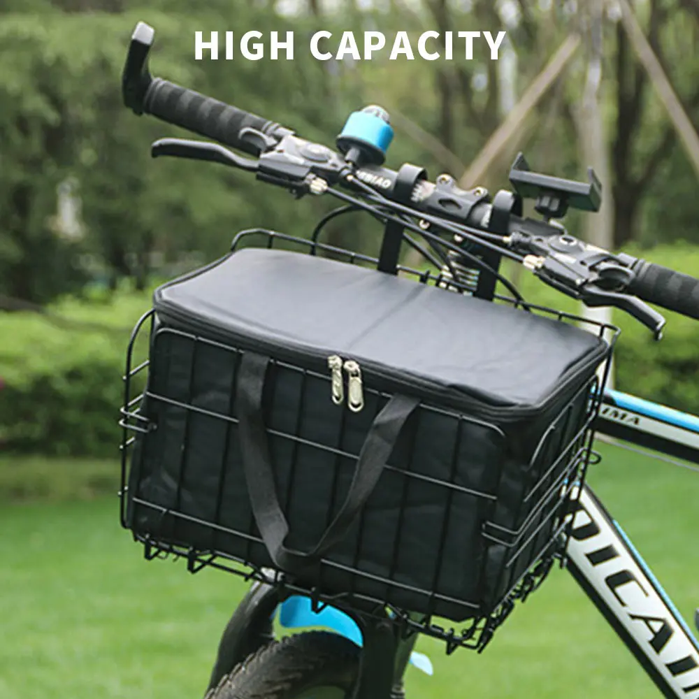 Bicycle Foldable Metal Wire Basket Bag Cycling Storage Supplies Carrying Front Baggage Holder Mountain Bike Riding Accessories
Bicycle Foldable Metal Wire Basket Bag Cycling Storage Supplies Carrying Front Baggage Holder Mountain Bike Riding Accessories