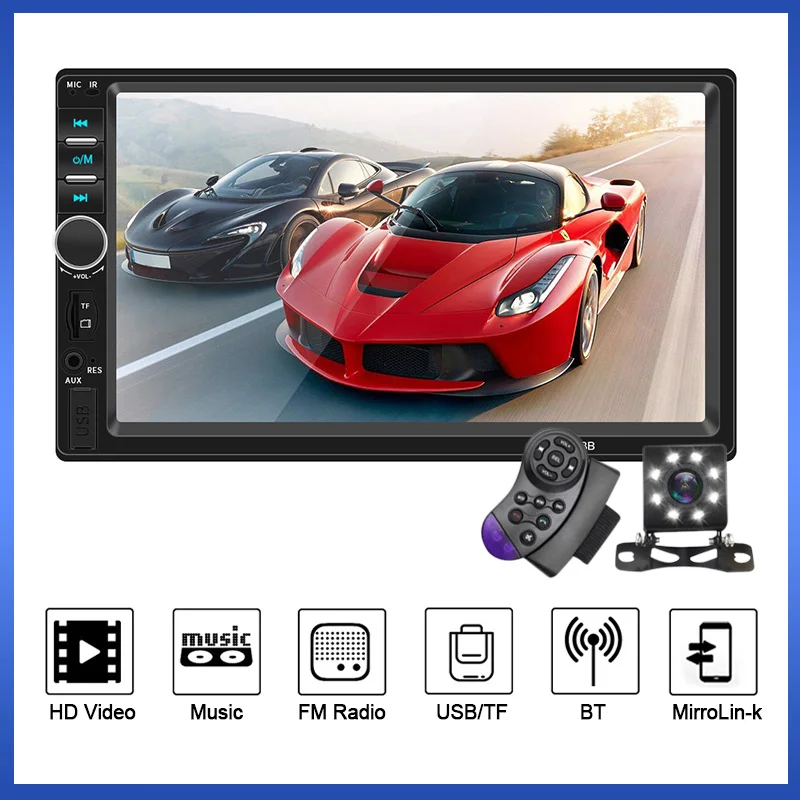 2din 7" supports reversing video steering wheel controlcar radio MP5 video player stereo audio car audio radio AUX BT FM USB
2din 7" supports reversing video steering wheel controlcar radio MP5 video player stereo audio car audio radio AUX BT FM USB