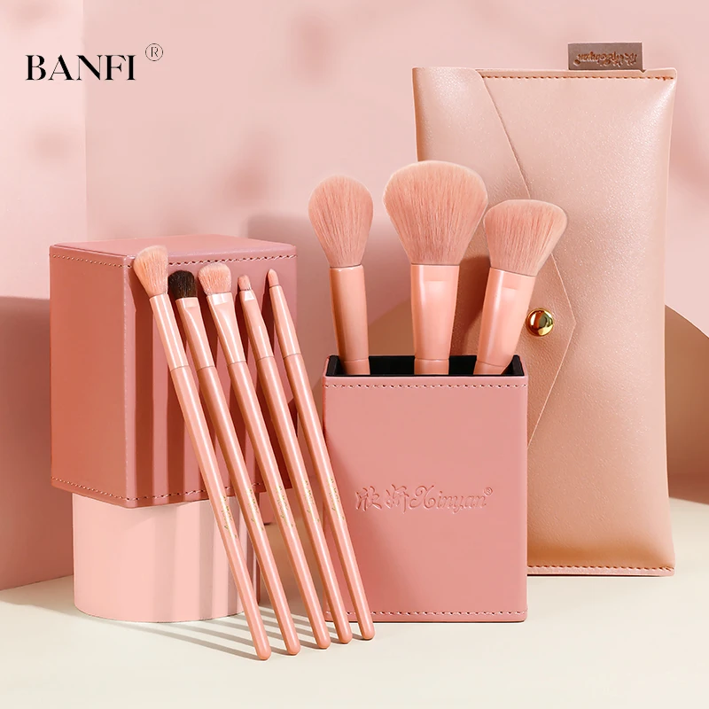 BANFI Candy Makeup Brush Set Pink Blush Eyeshadow Concealer Lip with Magnetic Cover For Beginner Powder Foundation Beauty Tools
BANFI Candy Makeup Brush Set Pink Blush Eyeshadow Concealer Lip with Magnetic Cover For Beginner Powder Foundation Beauty Tools