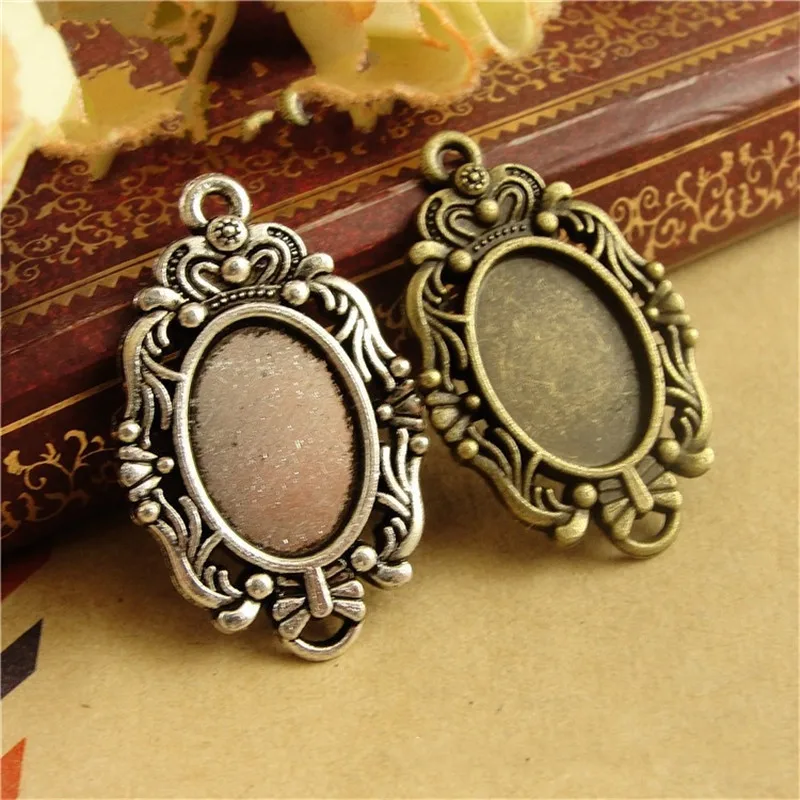 10pcs Crown Pendant Cabochons Settings Bronze Base Tray Fit 10*14mm Glass Cabochon Cameo Cabochon DIY Vintage Necklace Findings
10pcs Crown Pendant Cabochons Settings Bronze Base Tray Fit 10*14mm Glass Cabochon Cameo Cabochon DIY Vintage Necklace Findings
