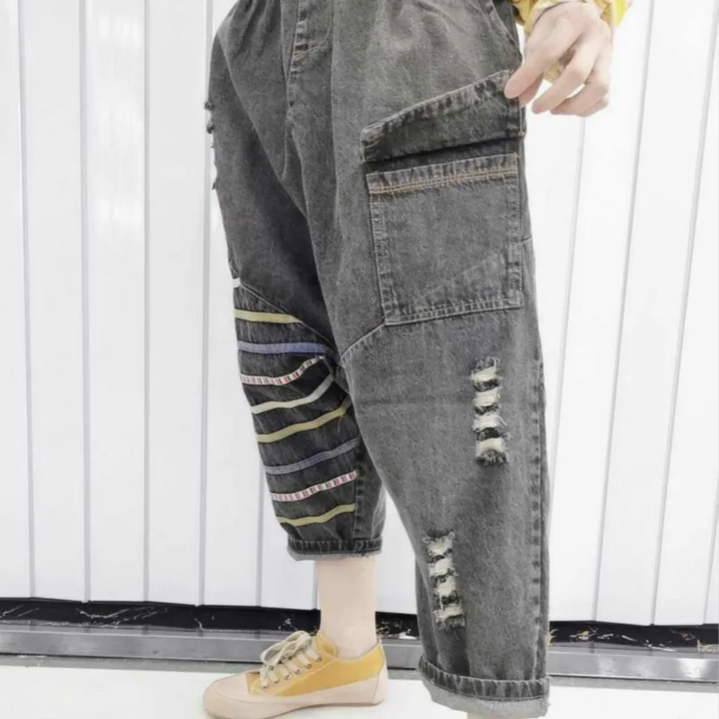 Masss Wasss British New Designer 2021 Spring Ladies Striped Elastic Cross-Pants Womens Ripped Holes Jeans Female Denim Pantalons
Masss Wasss British New Designer 2021 Spring Ladies Striped Elastic Cross-Pants Womens Ripped Holes Jeans Female Denim Pantalons