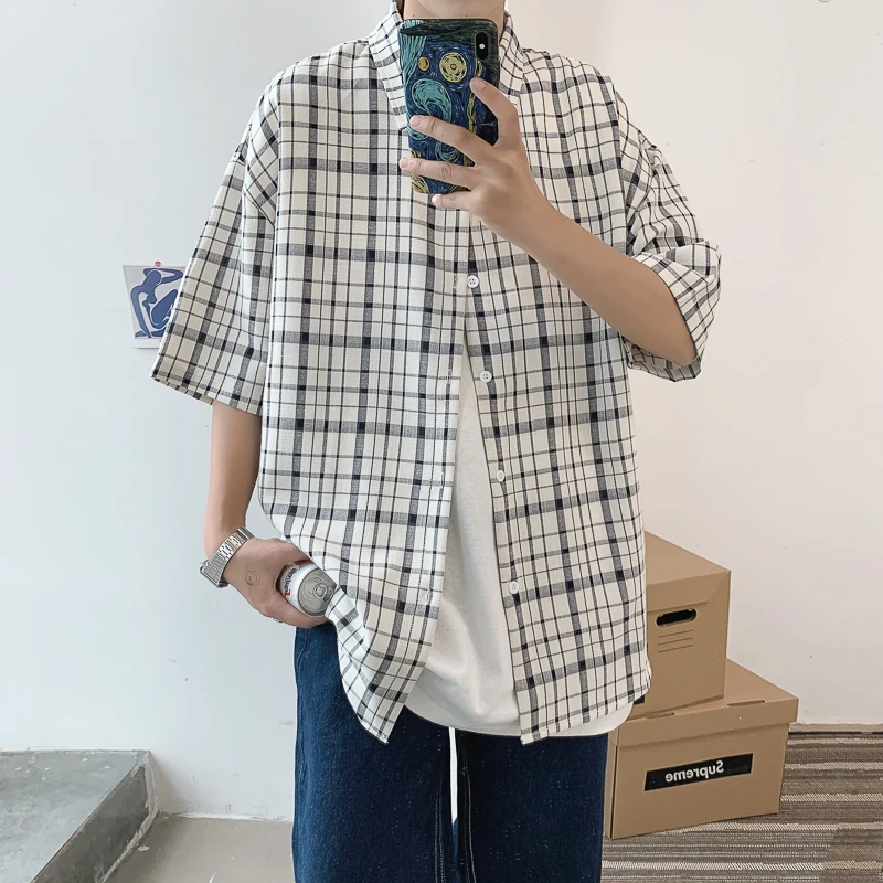 Летняя Клетчатая рубашка размера плюс 2020, Мужская модная Повседневная рубашка с коротким рукавом, свободная Удобная блуза, мужская одежда ... 
Летняя Клетчатая рубашка размера плюс 2020, Мужская модная Повседневная рубашка с коротким рукавом, свободная Удобная блуза, мужская одежда ...