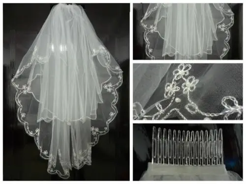 

2T New White/ivory Short Elbow Bridal Wedding Prom Veil With Comb 2022