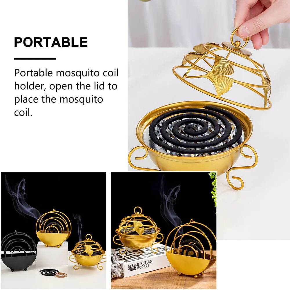 1Pc Decorative Mosquito Coil Tray Mosquito-repellent Incense Box with Lid Golden
1Pc Decorative Mosquito Coil Tray Mosquito-repellent Incense Box with Lid Golden