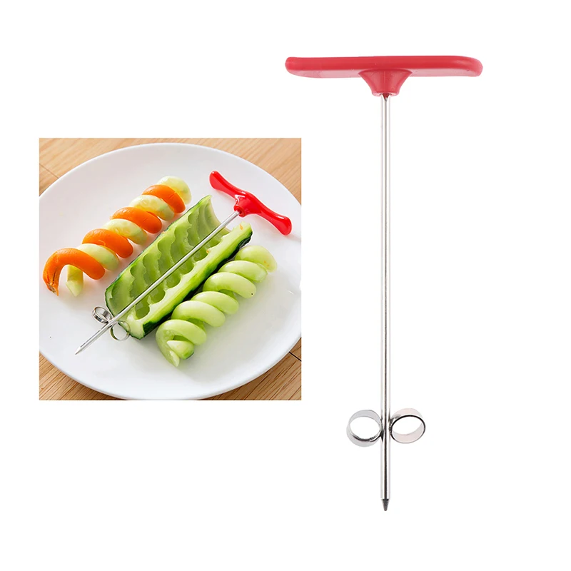 Stainless Steel Spiral Knives Creative Cucumber Rotary Cuter Spiral Coil Knife Household Fruit And Vegetable Twist Knife
Stainless Steel Spiral Knives Creative Cucumber Rotary Cuter Spiral Coil Knife Household Fruit And Vegetable Twist Knife
