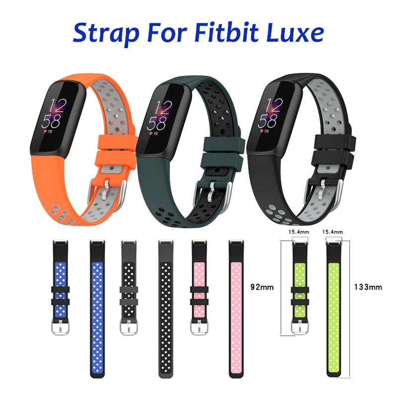 For Fitbit Luxe Smart Watch Silicone Adjustable Replacement Two-colo Breathable Sports Bracelet For Fitbit Luxe Colorful Strap
For Fitbit Luxe Smart Watch Silicone Adjustable Replacement Two-colo Breathable Sports Bracelet For Fitbit Luxe Colorful Strap