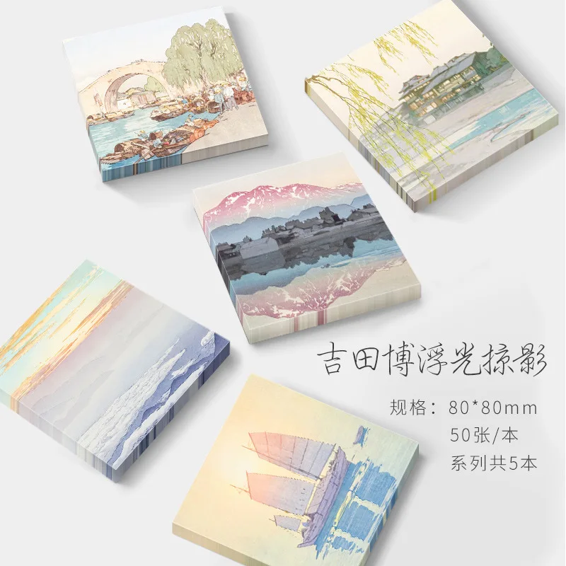 50 Sheets Memo Pad Ink Wash Scenery Painting Bookmarks Notepaper Page Flags Pinup Picture School Supplies Office Stationary
50 Sheets Memo Pad Ink Wash Scenery Painting Bookmarks Notepaper Page Flags Pinup Picture School Supplies Office Stationary