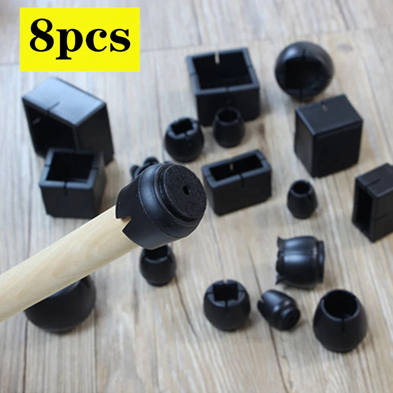 New 8pcs Furniture Chair Legs Caps Rubbe Anti-slip No Noise Feet Cover Pads Protector For wood Table leg Bottom Foot Protection
New 8pcs Furniture Chair Legs Caps Rubbe Anti-slip No Noise Feet Cover Pads Protector For wood Table leg Bottom Foot Protection