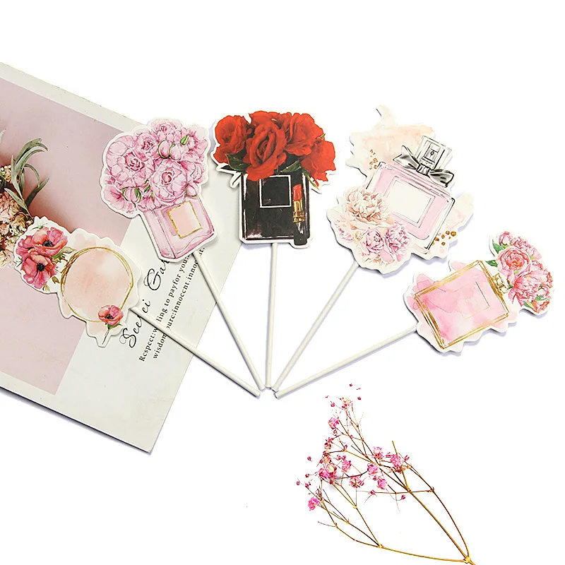 6pcs Cake Toppers Pink Black Flower Perfume Bottle Cupcake Toppers for Girl`s Happy Birthday Cake Decoration Cake Topper Wedding
6pcs Cake Toppers Pink Black Flower Perfume Bottle Cupcake Toppers for Girl`s Happy Birthday Cake Decoration Cake Topper Wedding