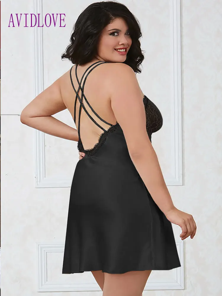Women Plus Size XXL Nightwear Sexy Lace Lingerie Sexy Hot Erotic Underwear Babydoll Sexy Lingerie For Women Big Size Transparent 
Women Plus Size XXL Nightwear Sexy Lace Lingerie Sexy Hot Erotic Underwear Babydoll Sexy Lingerie For Women Big Size Transparent