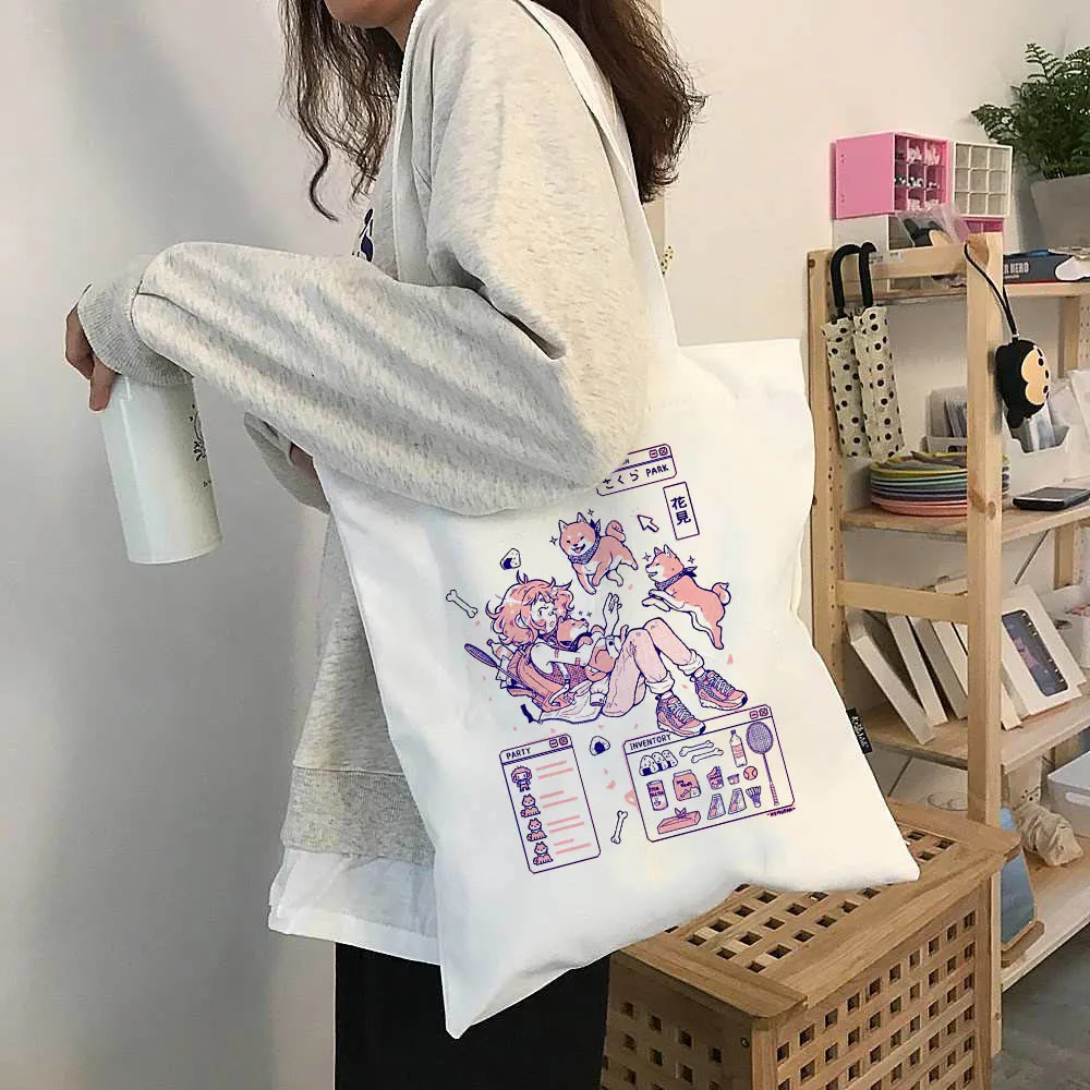 Women Japanese Kawaii Anime Canvas Cotton Shopper Bag Girl Harajuku 90s Y2K Classic Vintage Shoulder Handbag Female Bolsa Compra
Women Japanese Kawaii Anime Canvas Cotton Shopper Bag Girl Harajuku 90s Y2K Classic Vintage Shoulder Handbag Female Bolsa Compra